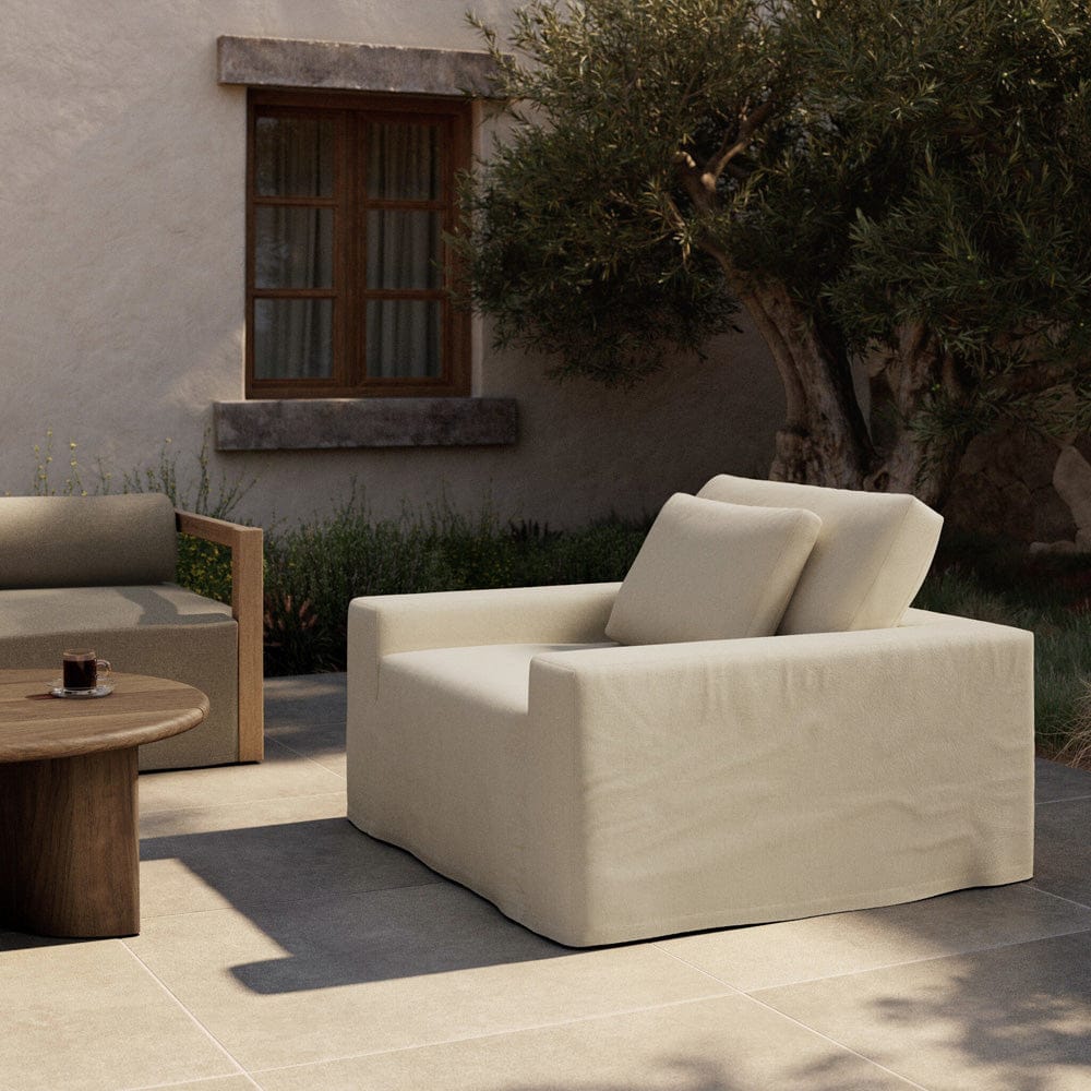 Four Hands - Ostend Outdoor Slipcover Chair - Bombay Flax - 241066-001 view 4