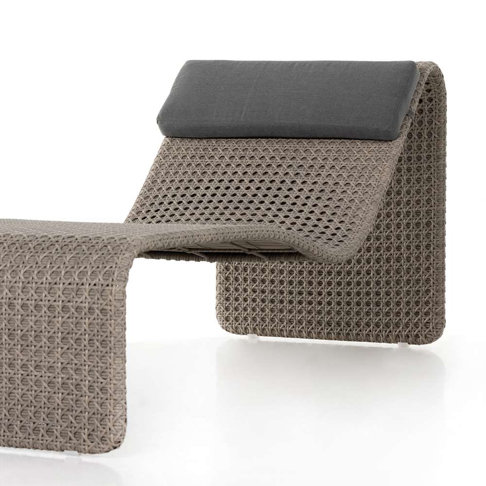 Four Hands - Paige Outdoor Woven Chaise Lounge - Brown - 102432-003 veiw 3