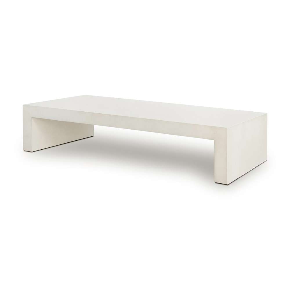 Four Hands - Parish Outdoor Coffee Table - White Concrete - 107703-003 veiw 1
