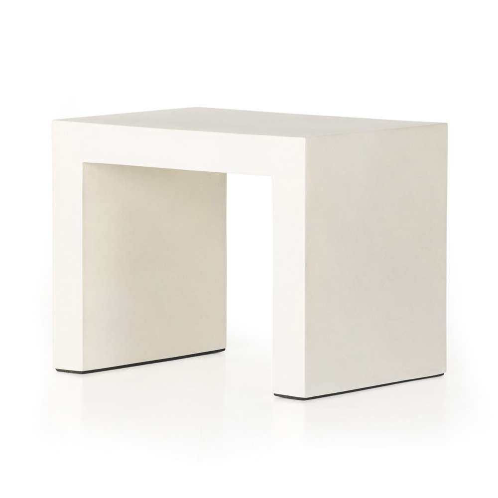 Four Hands - Parish Outdoor End Table - White Concrete - 104574-005 veiw 1