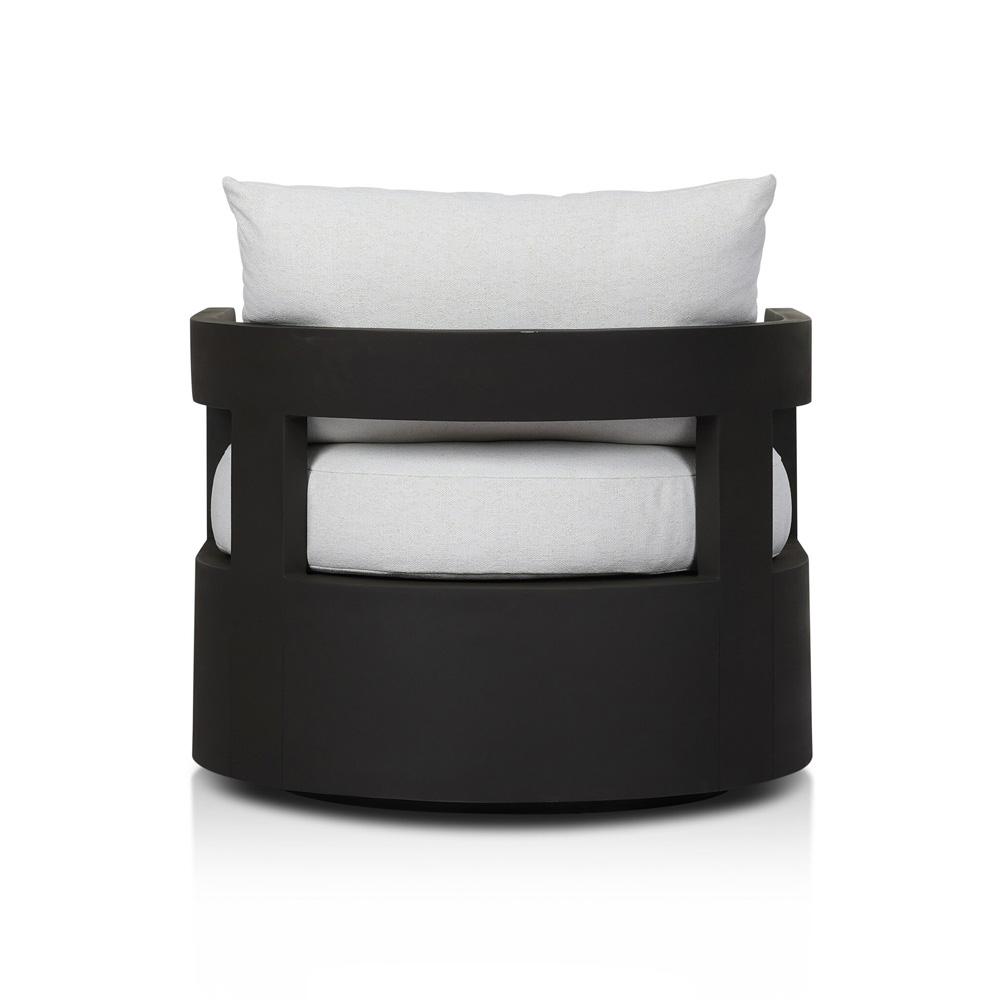 Four Hands - Pembrook - Jackson Outdoor Metal Swivel Chair - Alessi Linen - 247454-001 veiw 5