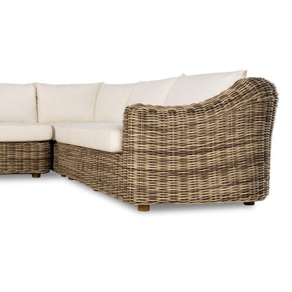 Four Hands - Pembrook - Messina Outdoor 3-Piece Sectional - Venao Ivory - 237460-001 veiw 7