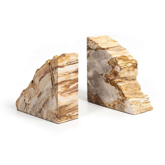 Four Hands - Petrified Wood Book Ends - Light - 229858-001 veiw 1