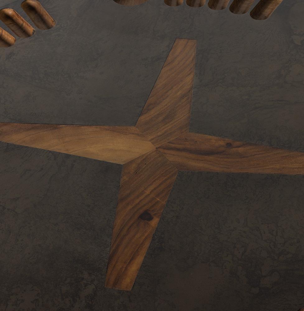 Four Hands - Poker Table - Natural Brown Guanacaste - 234229-001 veiw 5