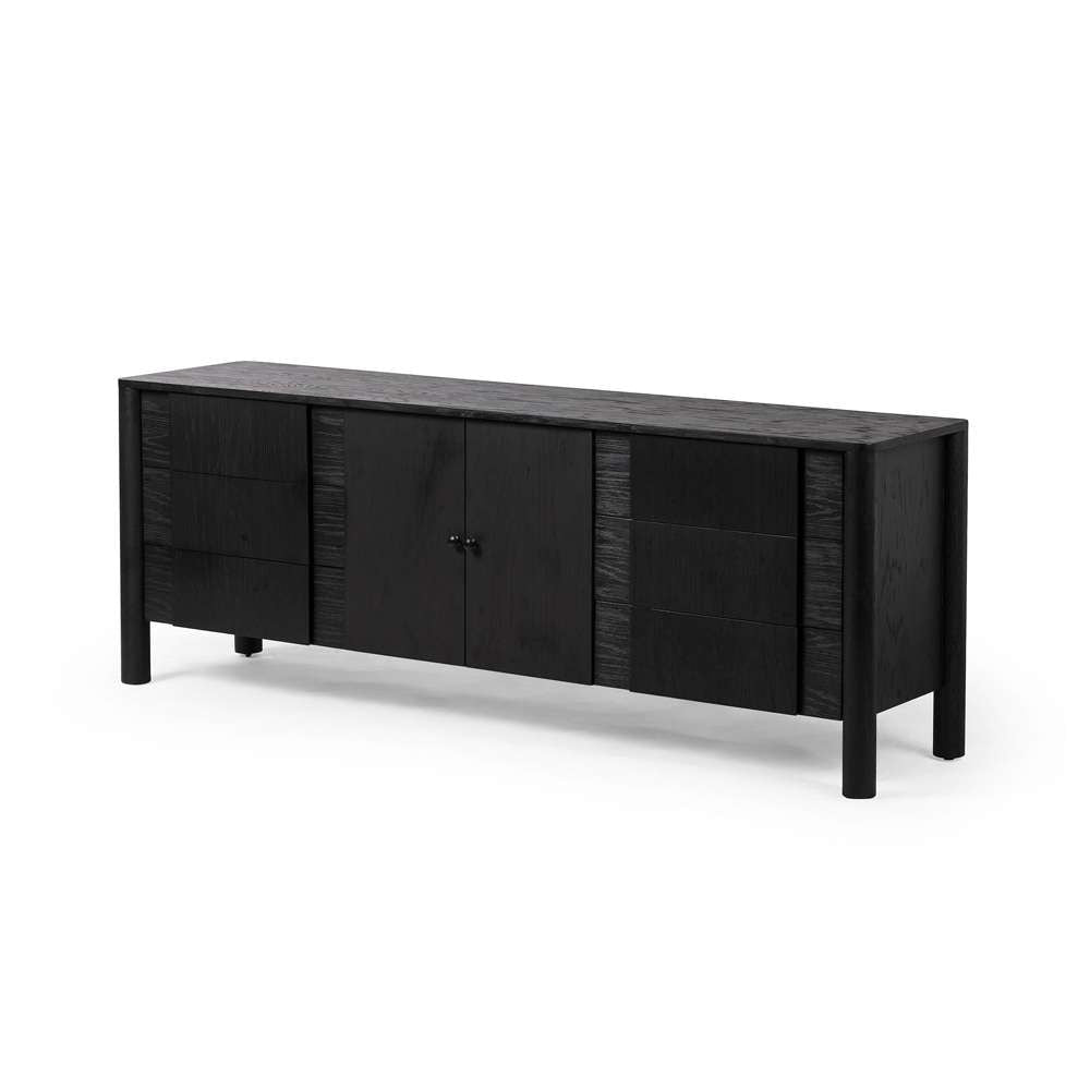 Four Hands - Pollard Media Console - Brushed Ebony Oak Veneer - 234976-001 veiw 1