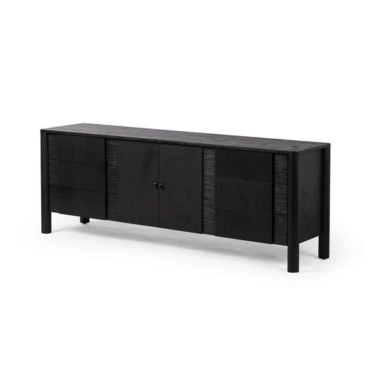 Four Hands - Pollard Media Console - Brushed Ebony Oak Veneer - 234976-001 veiw 1