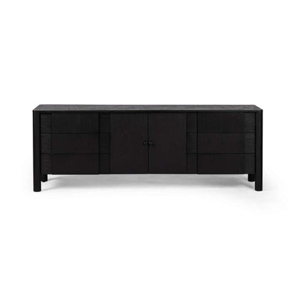 Four Hands - Pollard Media Console - Brushed Ebony Oak Veneer - 234976-001 veiw 2
