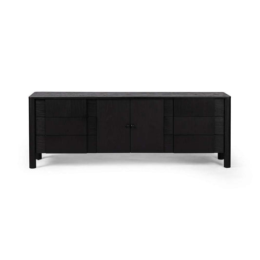 Four Hands - Pollard Media Console - Brushed Ebony Oak Veneer - 234976-001 veiw 2