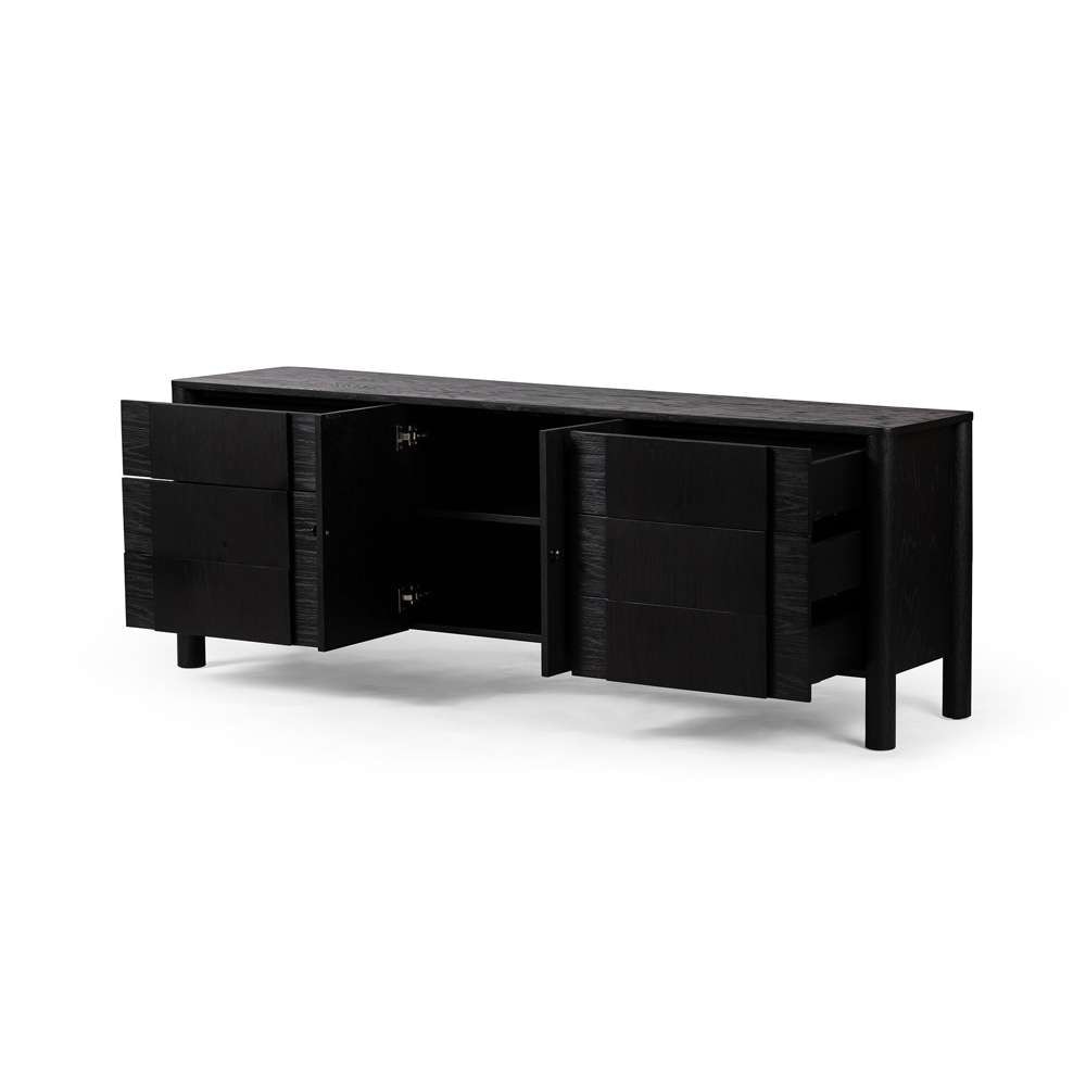 Four Hands - Pollard Media Console - Brushed Ebony Oak Veneer - 234976-001 veiw 6
