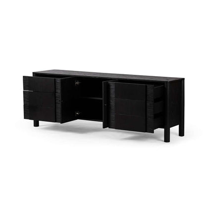 Four Hands - Pollard Media Console - Brushed Ebony Oak Veneer - 234976-001 veiw 6