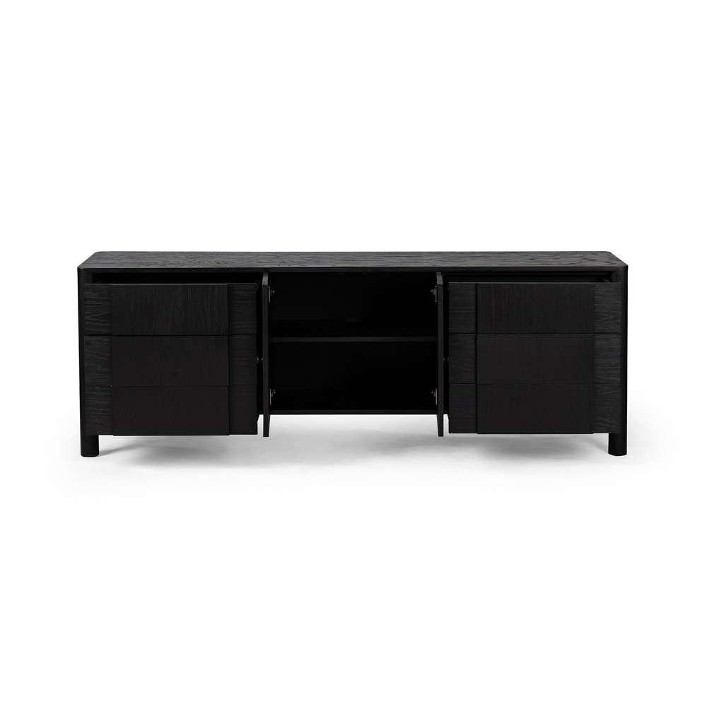 Four Hands - Pollard Media Console - Brushed Ebony Oak Veneer - 234976-001 veiw 7