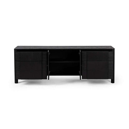 Four Hands - Pollard Media Console - Brushed Ebony Oak Veneer - 234976-001 veiw 7