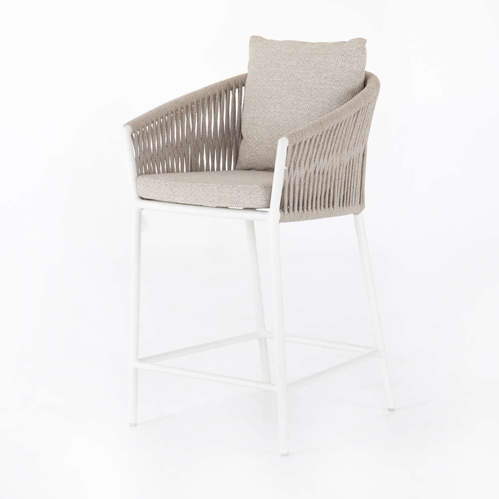 Four Hands - Porto Outdoor Stool - White - Counter - 107039-004 veiw 1