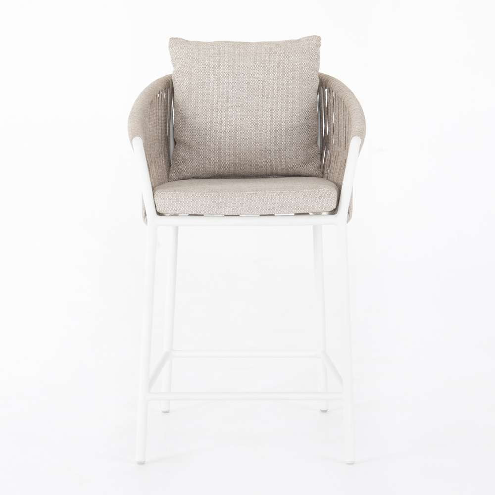 Four Hands - Porto Outdoor Stool - White - Counter - 107039-004 veiw 3