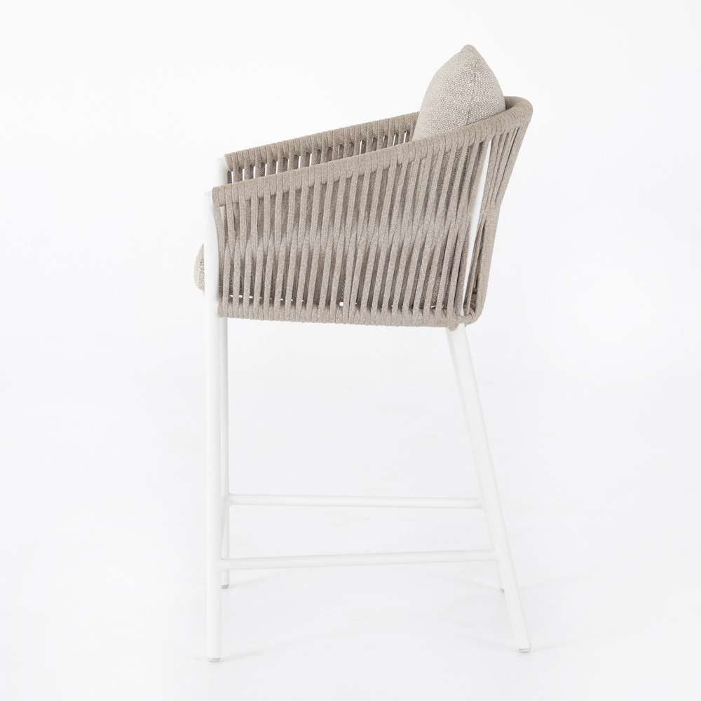 Four Hands - Porto Outdoor Stool - White - Counter - 107039-004 veiw 4
