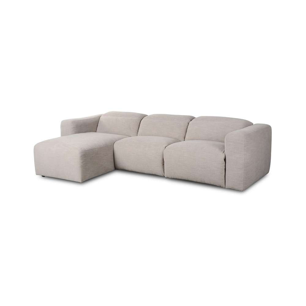 Four Hands - Radley Power Recliner 3-Piece Sectional W/ Left Chaise - Laken Stone - 238963-003 veiw 1