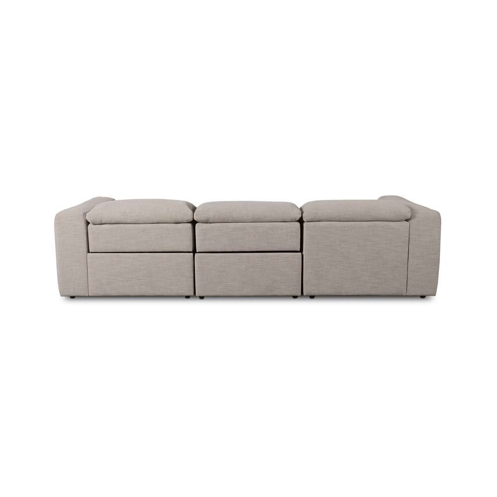 Four Hands - Radley Power Recliner 3-Piece Sectional W/ Left Chaise - Laken Stone - 238963-003 veiw 3
