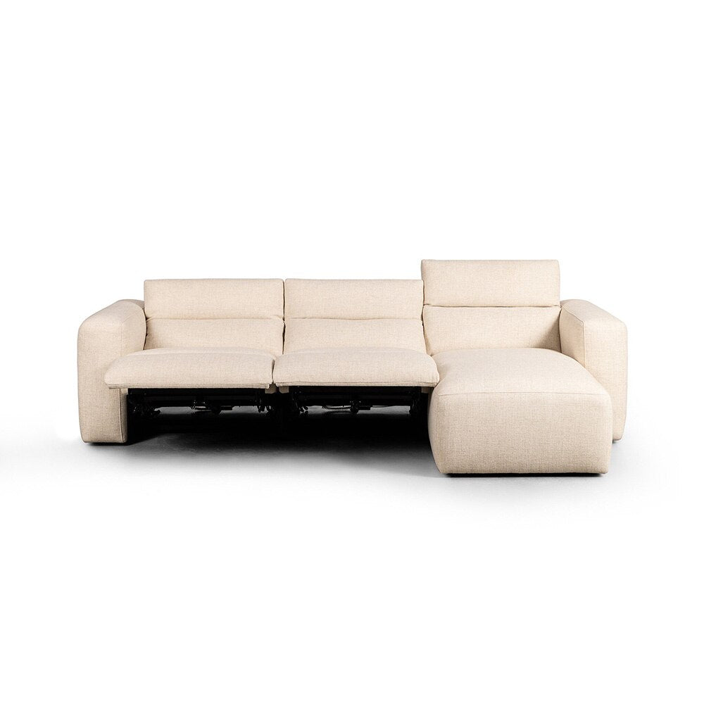 Four Hands - Radley Power Recliner 3-Piece Sectional W/ Right Chaise - Antigo Natural - 238969-001 veiw 3