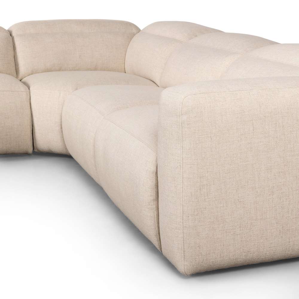 Four Hands - Radley Power Recliner 5-Piece Sectional - Antigo Natural - 238971-002 veiw 6