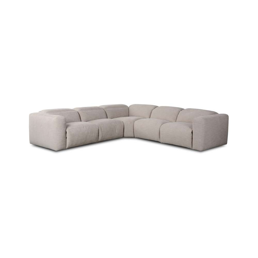 Four Hands - Radley Power Recliner 5-Piece Sectional - Laken Stone - 238971-003 veiw 1