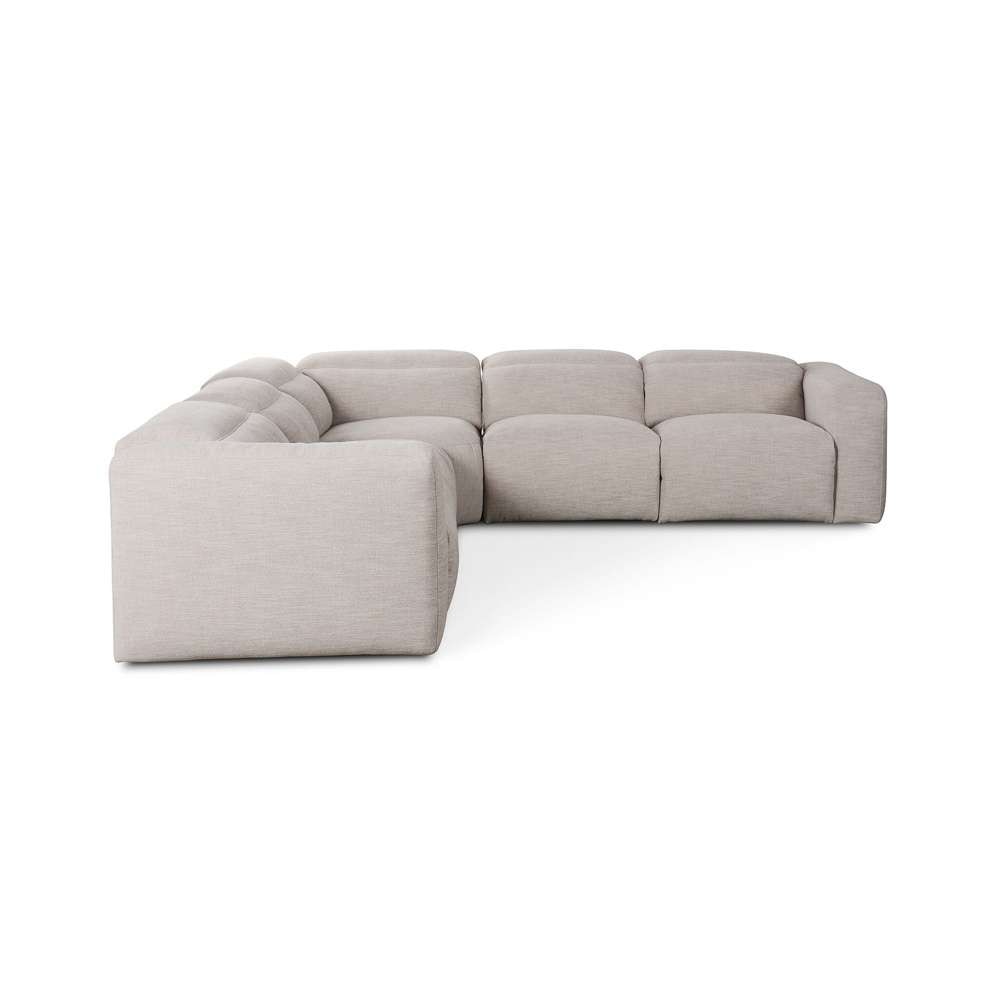 Four Hands - Radley Power Recliner 5-Piece Sectional - Laken Stone - 238971-003 veiw 2