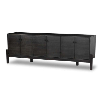 Four Hands - Reza Media Console - Worn Black Parawood - 108962-003 veiw 1