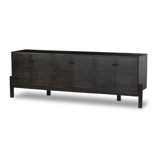 Four Hands - Reza Media Console - Worn Black Parawood - 108962-003 veiw 1