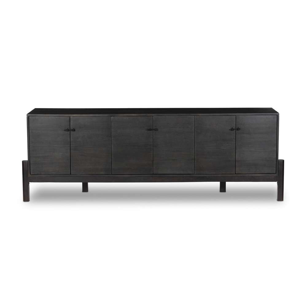 Four Hands - Reza Media Console - Worn Black Parawood - 108962-003 veiw 2