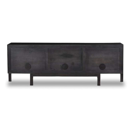 Four Hands - Reza Media Console - Worn Black Parawood - 108962-003 veiw 3