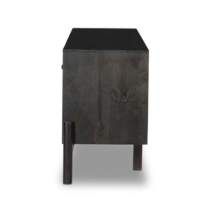 Four Hands - Reza Media Console - Worn Black Parawood - 108962-003 veiw 5