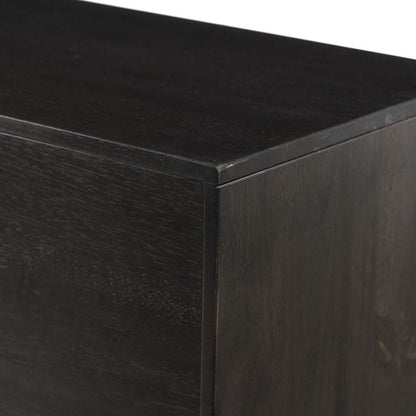 Four Hands - Reza Media Console - Worn Black Parawood - 108962-003 veiw 7