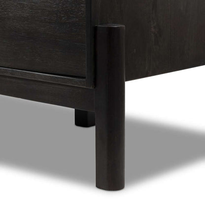 Four Hands - Reza Media Console - Worn Black Parawood - 108962-003 veiw 9