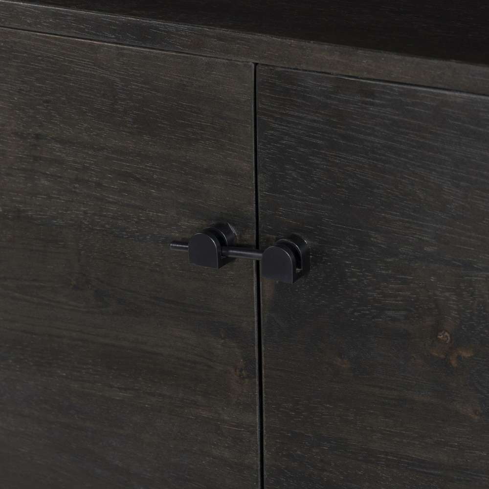 Four Hands - Reza Media Console - Worn Black Parawood - 108962-003 veiw 10