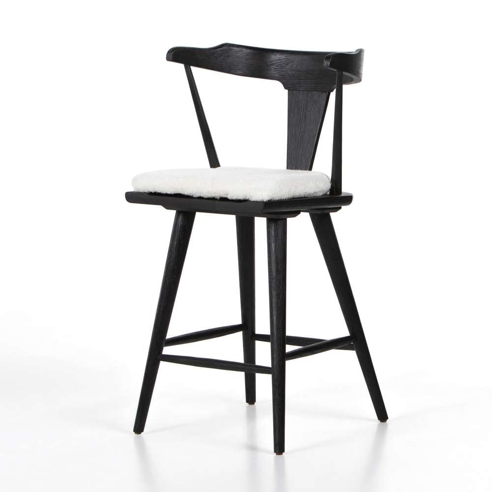 Four Hands - Ripley Counter Stool W Cushion - Black Oak - 228281-016 veiw 1