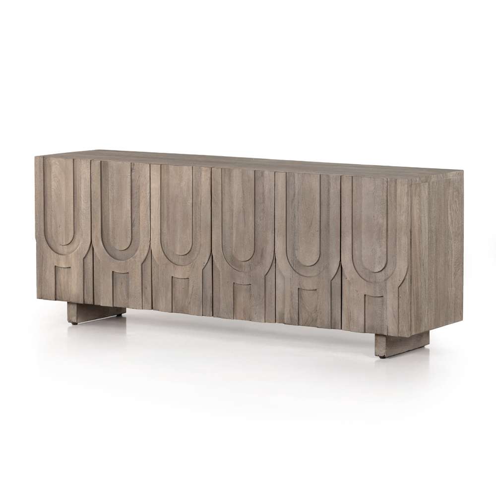 Four Hands - Rivka Media Console - Aged Grey - 226056-001 veiw 1