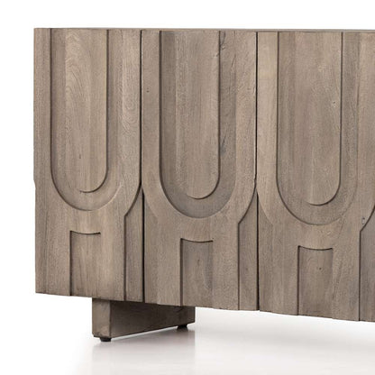 Four Hands - Rivka Media Console - Aged Grey - 226056-001 veiw 3