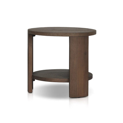 Four Hands - Roca Outdoor Round End Table - Stained Heritage Brown-FSC - 245170-001 view 3