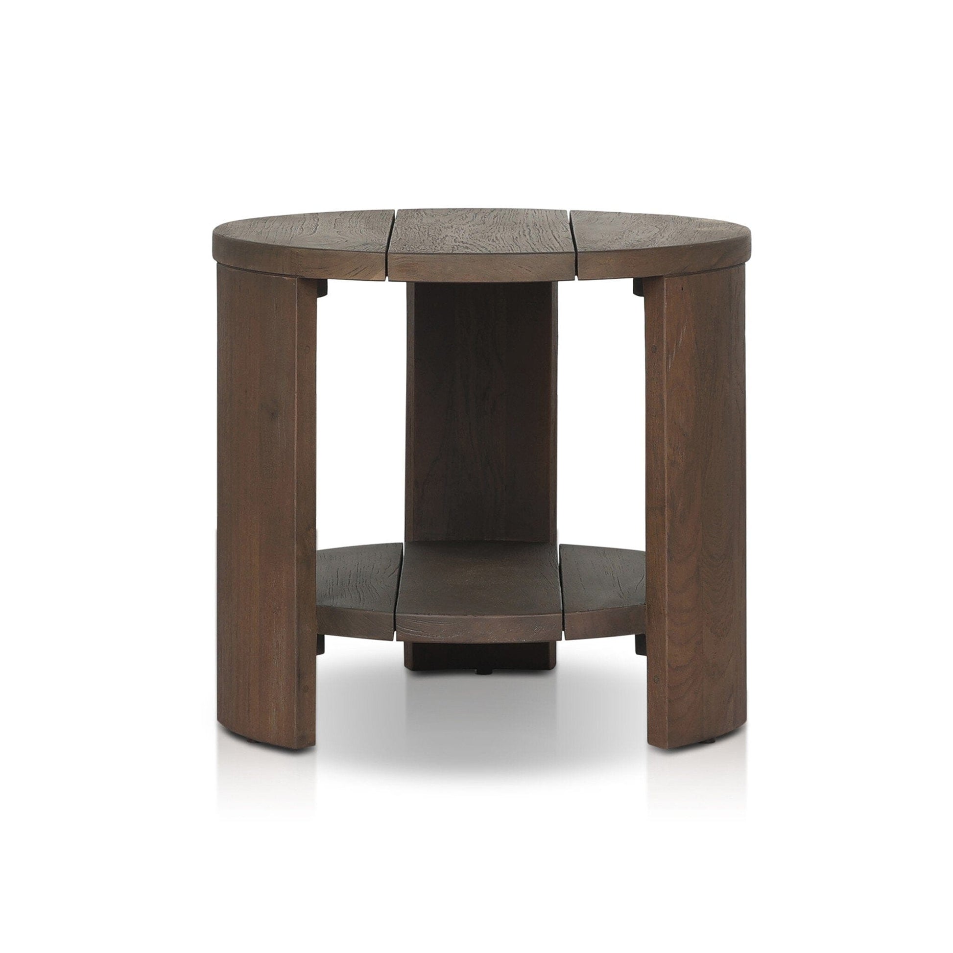 Four Hands - Roca Outdoor Round End Table - Stained Heritage Brown-FSC - 245170-001 view 6