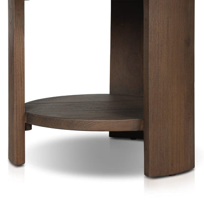 Four Hands - Roca Outdoor Round End Table - Stained Heritage Brown-FSC - 245170-001 view 8