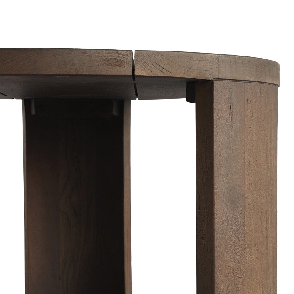 Four Hands - Roca Outdoor Round End Table - Stained Heritage Brown-FSC - 245170-001 view 12