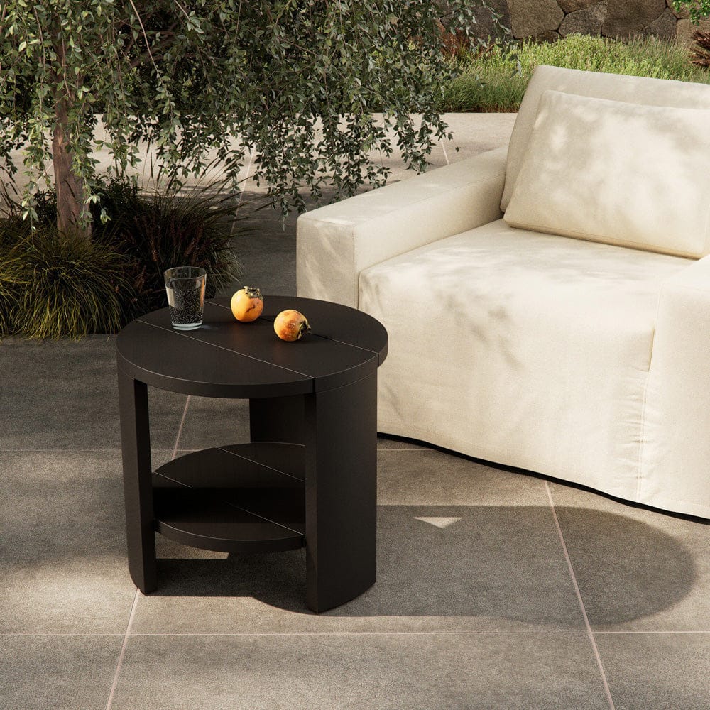 Four Hands - Roca Outdoor Round Metal End Table - Bronze - 247581-001 view 4