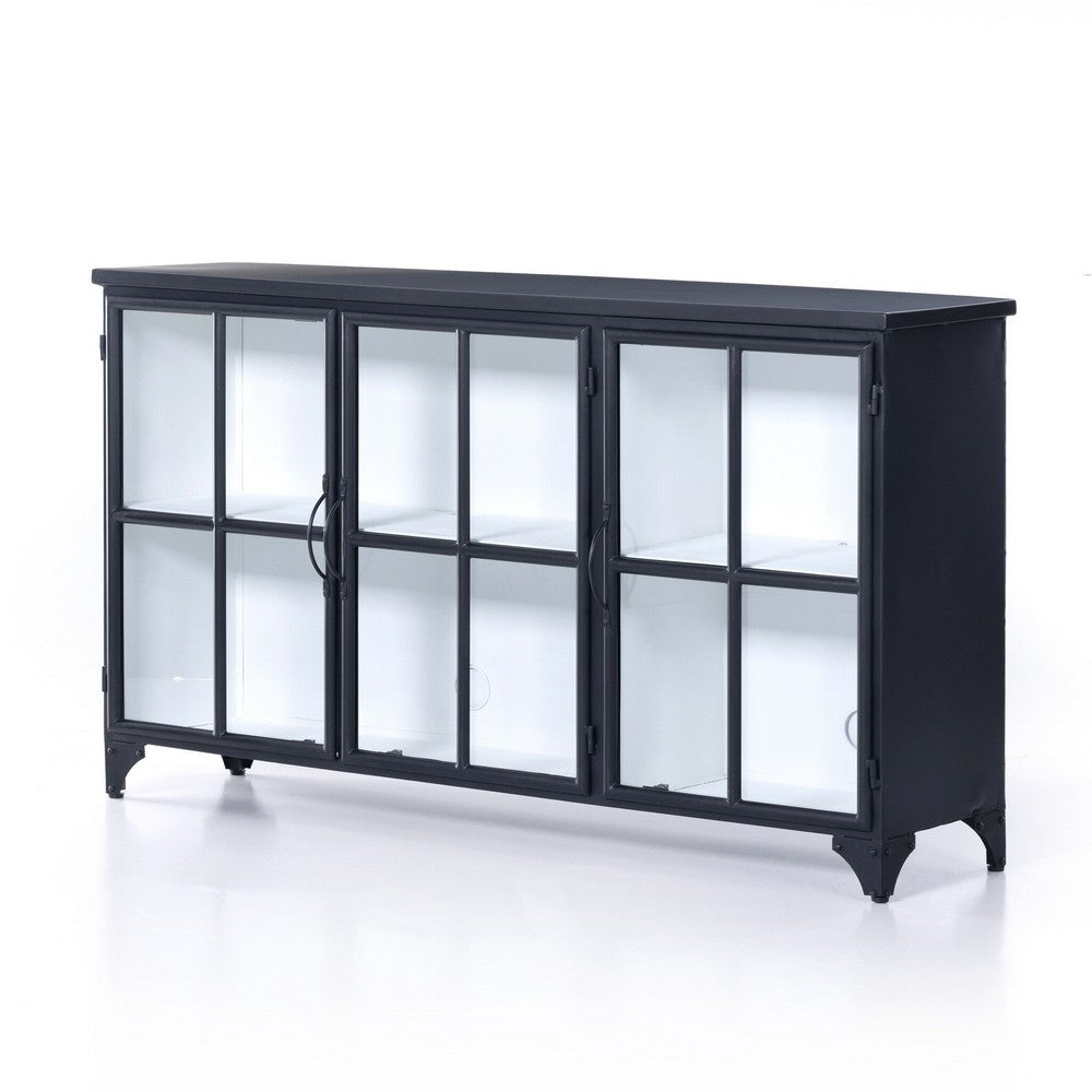 Four Hands - Rockwell - Camila 3 Door Cabinet - Black - 230255-002_CLOSEOUT view 1