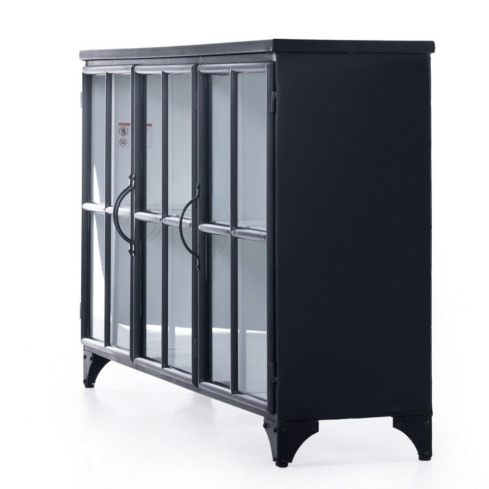 Four Hands - Rockwell - Camila 3 Door Cabinet - Black - 230255-002_CLOSEOUT view 3
