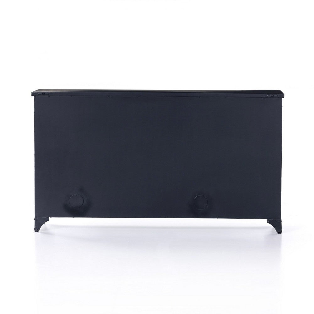 Four Hands - Rockwell - Camila 3 Door Cabinet - Black - 230255-002_CLOSEOUT view 4