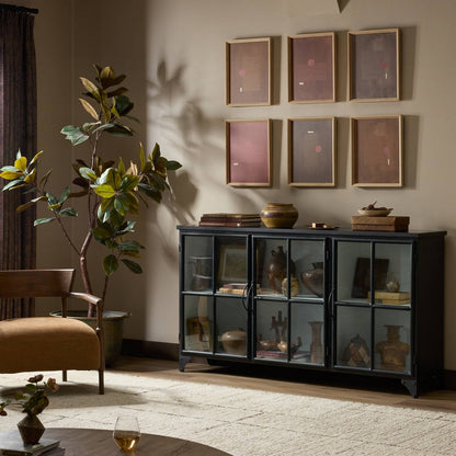Four Hands - Rockwell - Camila 3 Door Cabinet - Black - 230255-002_CLOSEOUT view 7