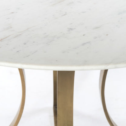 Four Hands - Gage Dining Table 48in - Polished White Mar - IRCK-241 veiw 4