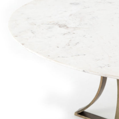 Four Hands - Gage Dining Table 60in - Polished White Mar - IRCK-144 veiw 3