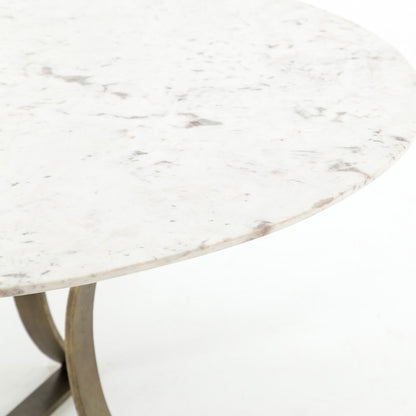 Four Hands - Gage Dining Table 60in - Polished White Mar - IRCK-144 veiw 4