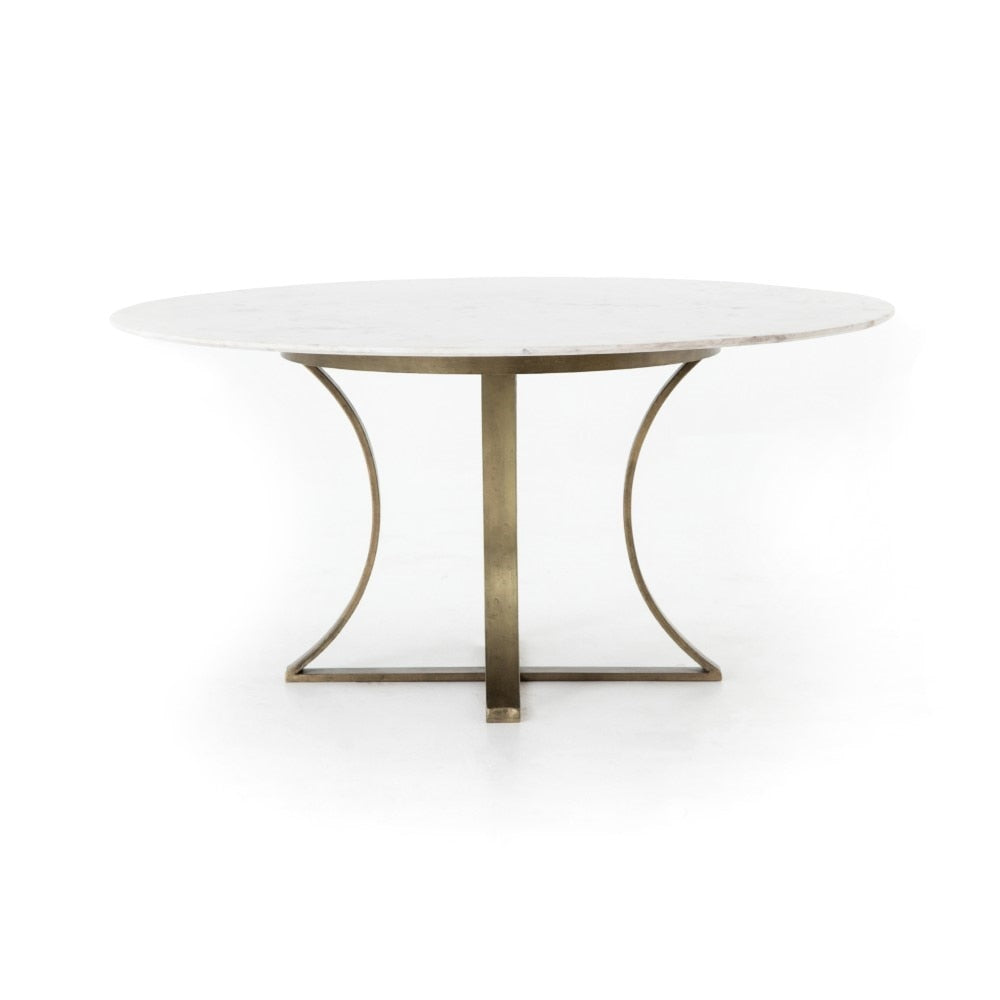 Four Hands - Gage Dining Table 60in - Polished White Mar - IRCK-144 veiw 5