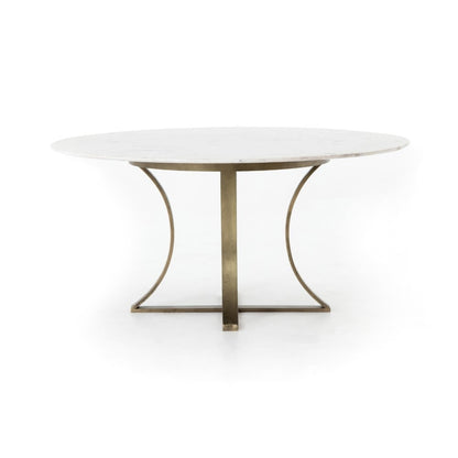 Four Hands - Gage Dining Table 60in - Polished White Mar - IRCK-144 veiw 5